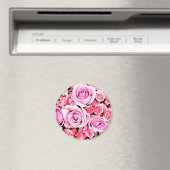 Rosa Rosenbukett Magnet (In Situ (Geschirrspüler))