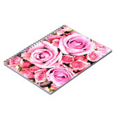Rosa Rosenbukett Notizblock (Linke Seite)