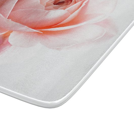 Rosa Rosendekor Schneidebrett (Ecke)