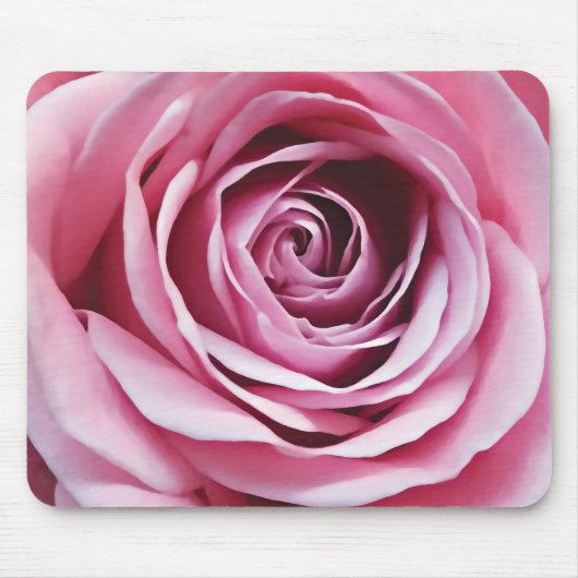 Rosa Rosengarten Blume Romantische Aquarellblumen Mousepad (Vorne)