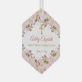 Rosa Rosengarten Blumengärten Ornament Aus Glas (Vorderseite Rechts)