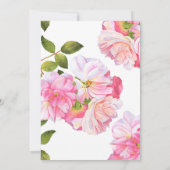 Rosa Rosengarten-Hochzeit Save The Date (Rückseite)