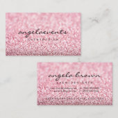 Rosa Rosengold der Moderne Glitzer Visitenkarte (Vorne/Hinten)