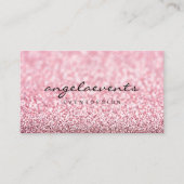 Rosa Rosengold der Moderne Glitzer Visitenkarte (Vorderseite)