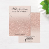 Rosa Rosengold Glitzer Chic Halskette Display (Schreibtisch)