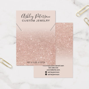 Rosa Rosengold Glitzer Chic Halskette Display