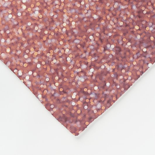 Rosa Rosengold Glitzer funkelnde Glamour Mama Mono Fleecedecke (Ecke)