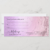 Rosa Rosengold Glitzer & lila Makeup-Künstler (Rückseite)