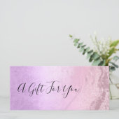 Rosa Rosengold Glitzer & lila Makeup-Künstler (Stehend Vorderseite)