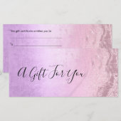 Rosa Rosengold Glitzer & lila Makeup-Künstler (Vorne/Hinten)