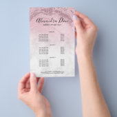 Rosa Rosengold Glitzer Makeup Künstler Flyer (Handgriff)