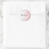 Rosa Rosengold Glitzer Makeup Künstler Runder Aufkleber (Tasche)
