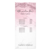 Rosa Rosengold Glitzer Makeup Künstler Werbekarte (Hinten)