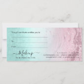 Rosa Rosengold Glitzer und Minzschminke (Rückseite)