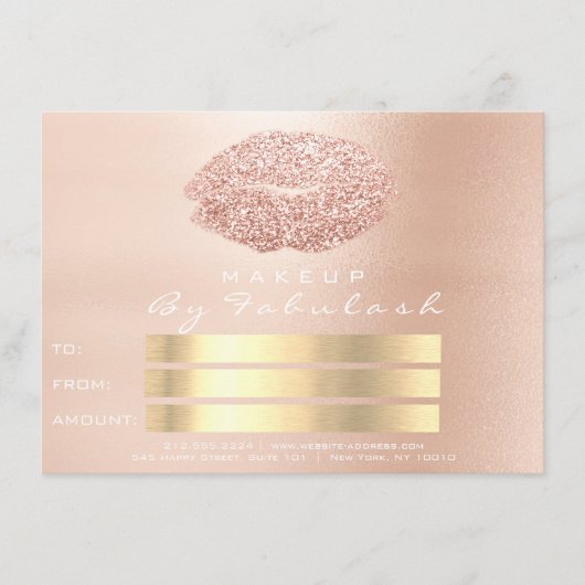 Rosa Rosengold Pinselspitze Makeup Lippen Geschenk (Vorderseite)