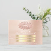 Rosa Rosengold Pinselspitze Makeup Lippen Geschenk (Stehend Vorderseite)