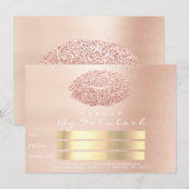 Rosa Rosengold Pinselspitze Makeup Lippen Geschenk (Vorne/Hinten)