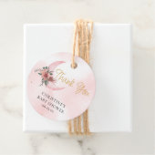 Rosa Rosengold Wir sind über dem Mond Danke Geschenkanhänger (Beispiel)