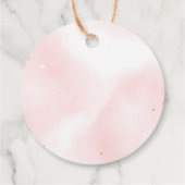 Rosa Rosengold Wir sind über dem Mond Danke Geschenkanhänger (Rückseite)