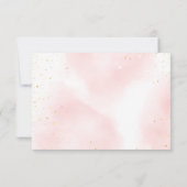 Rosa Rosengold Wir sind über der Mond Babydusche Dankeskarte (Rückseite)