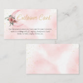 Rosa Rosengold Wir sind über der Mondverschlusskar Begleitkarte (Vorne/Hinten)