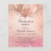 Rosa Rosengoldballons für die Staffelung des Haush (Vorderseite)