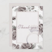 Rosa-Rosenhengst Dankeskarte (Vorne/Hinten)