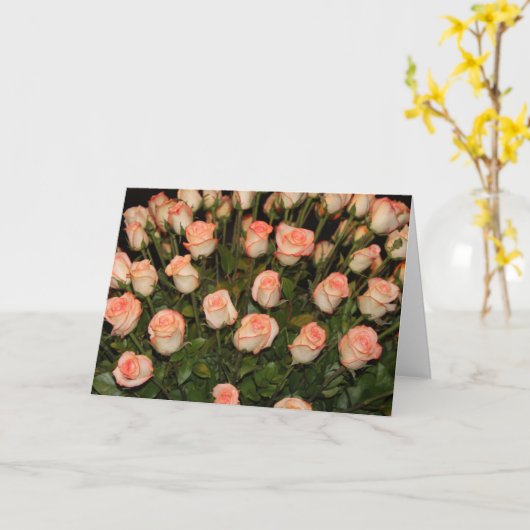 Rosa Rosenkarte Karte (Gelbe Blume)