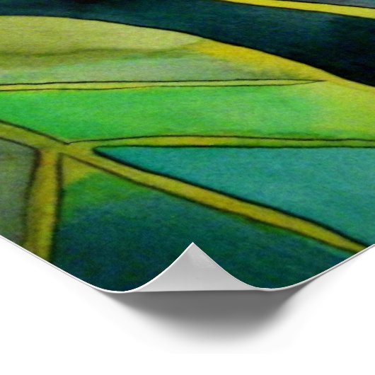 Rosa Rosenknospe Aquarellmalerei Blume Poster (Ecke)