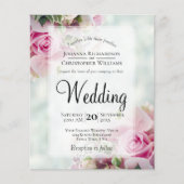 Rosa Rosenknospe auf Aquamarine Einladung zum Hoch (Vorderseite)