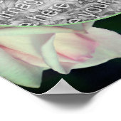 Rosa Rosenknospe Blume Rahmen Erstellen Sie Ihr ei Poster (Ecke)