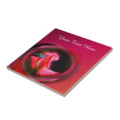 Rosa Rosenknospe Blumen Art Fliese (Seite)