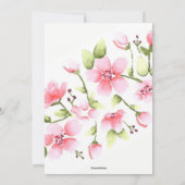 Rosa Rosenknospe-Brautparty Einladung (Rückseite)