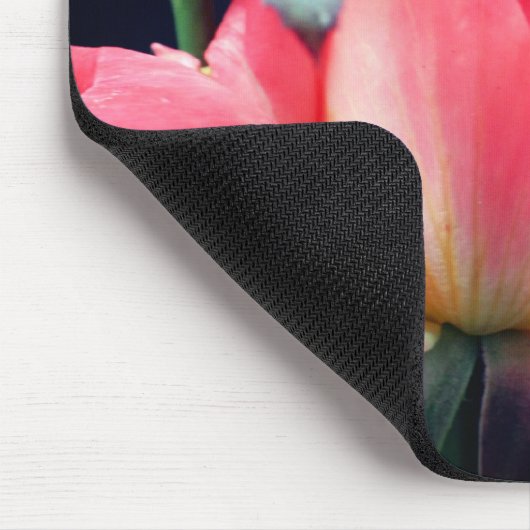 Rosa Rosenknospe Delight Blume Mousepad (Ecke)