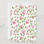 Rosa Rosenknospe-Design für die Vow-Erneuerung Einladung (Rückseite)