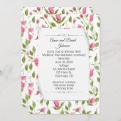 Rosa Rosenknospe-Design für die Vow-Erneuerung Einladung (Vorne/Hinten)