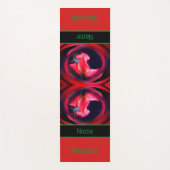 Rosa Rosenknospe florale Abstrakte Kunst Personali Yogamatte (Vorderseite)