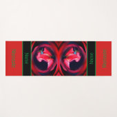 Rosa Rosenknospe florale Abstrakte Kunst Personali Yogamatte (Vorderseite (Horizontal))