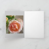 Rosa Rosenknospe-Gruß-Karte Karte (Innenseite)