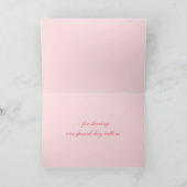 Rosa Rosenknospe Hochzeit danke Karte Landschaft (Innenseite)