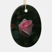 Rosa Rosenknospe Keramik Ornament (Hinten)