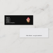 Rosa Rosenknospe mit schwarzem Hintergrund Mini Visitenkarte (Vorne/Hinten)