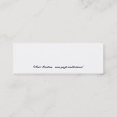 Rosa Rosenknospe mit schwarzem Hintergrund Mini Visitenkarte (Rückseite)