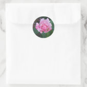 Rosa Rosenknospe Runder Aufkleber (Tasche)