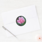 Rosa Rosenknospe Runder Aufkleber (Umschlag)