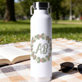 Rosa Rosenkranz-Monogramm-Wasserflasche Trinkflasche