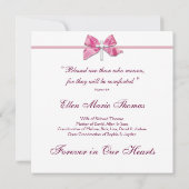 Rosa Rosenkreuz in liebenswertem Gedächtnis Einladung (Rückseite)