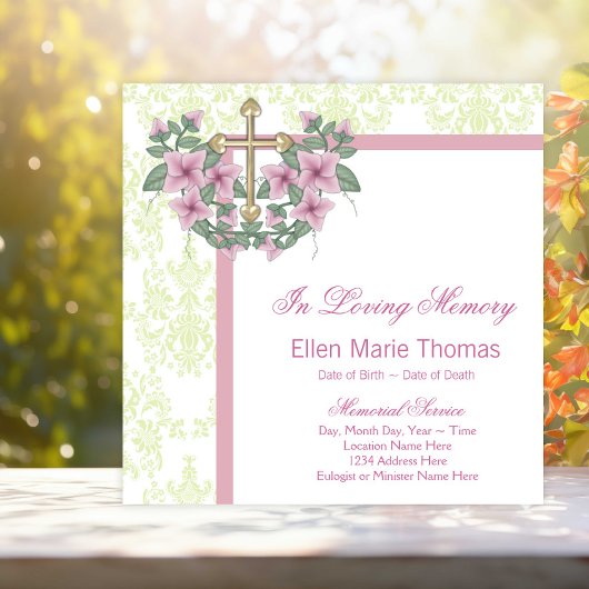 Rosa Rosenkreuz in liebenswertem Gedächtnis Einladung