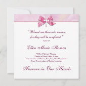 Rosa Rosenkreuz in liebenswertem Gedächtnis Einladung (Rückseite)