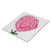 Rosa Rosenmalerei Tile Fliese (Seite)